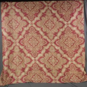 Shower Curtain Royal Velvet Fabric Burgundy/Gold Paisley